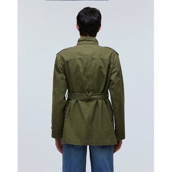 Olive Green Women's Utility Jacket - Picture 3 of 12